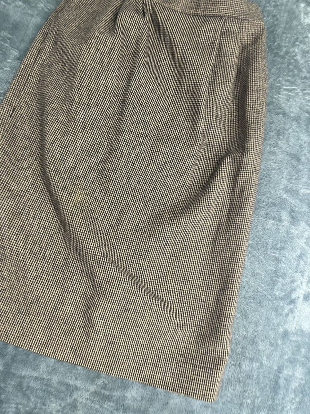 Leslie Fay Petite Houndstooth Pencil Skirt Size 6 Petite Black & Beige - Picture 7 of 10